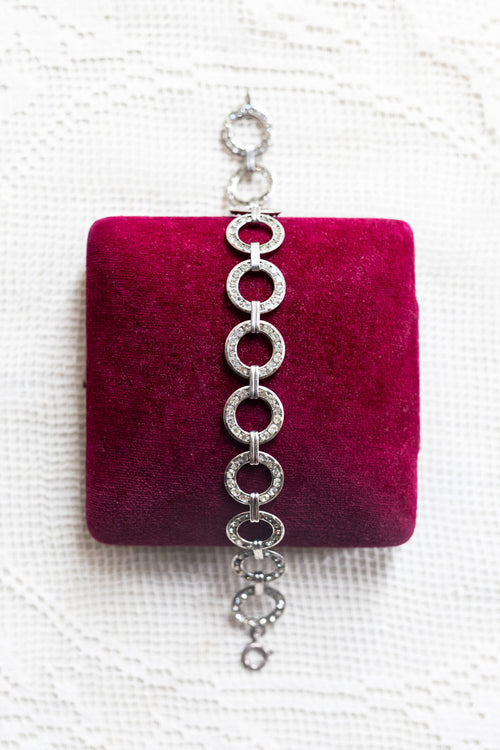 1920s Art Deco Rhinestone Rings Bracelet