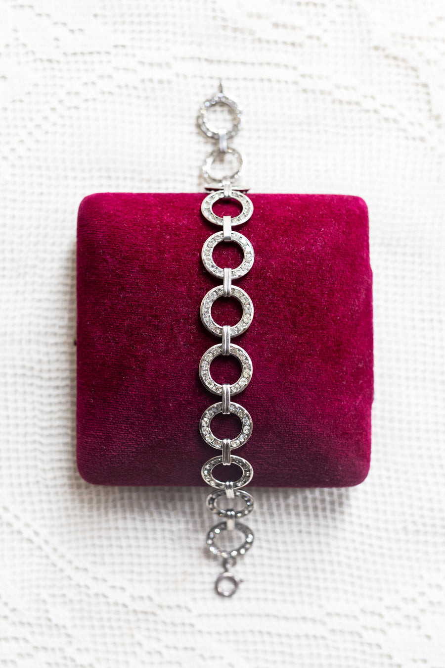 1920s Art Deco Rhinestone Rings Bracelet