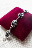 Art Nouveau Sterling Repoussé Leaf Bracelet