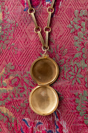 1900s Art Nouveau Brass Cherry Locket