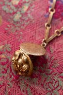 1900s Art Nouveau Brass Cherry Locket