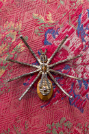 1960s XL Rhinestone Spider Brooch