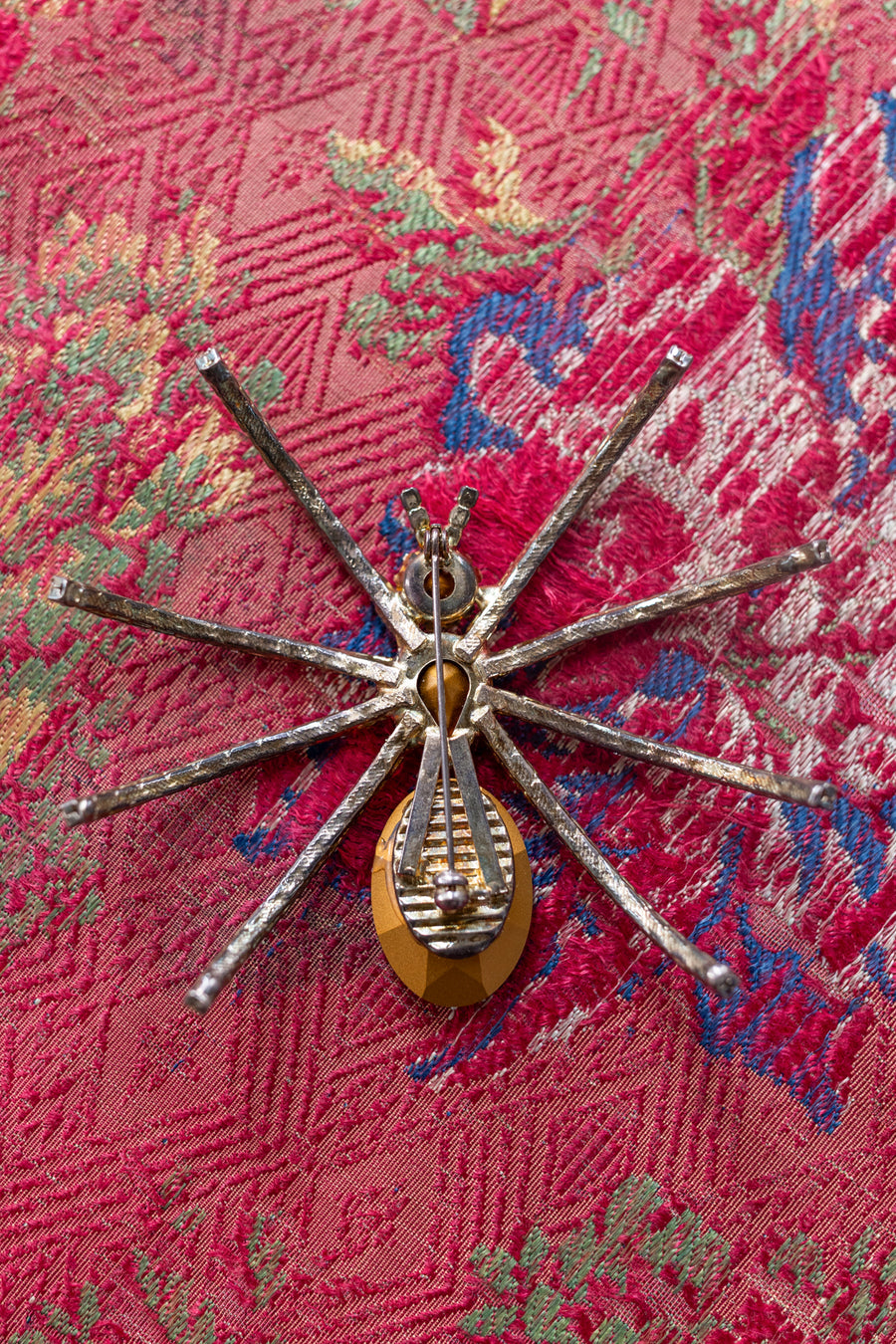 1960s XL Rhinestone Spider Brooch