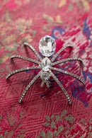 1960s XL Rhinestone Spider Brooch