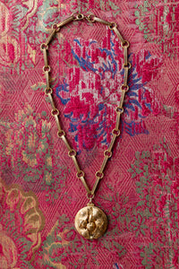 1900s Art Nouveau Brass Cherry Locket