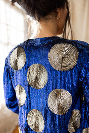 1920s French Couture Starry Night Sequin Jacket