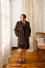 1930s Warm Brown Art Deco Beaver Fur Coat