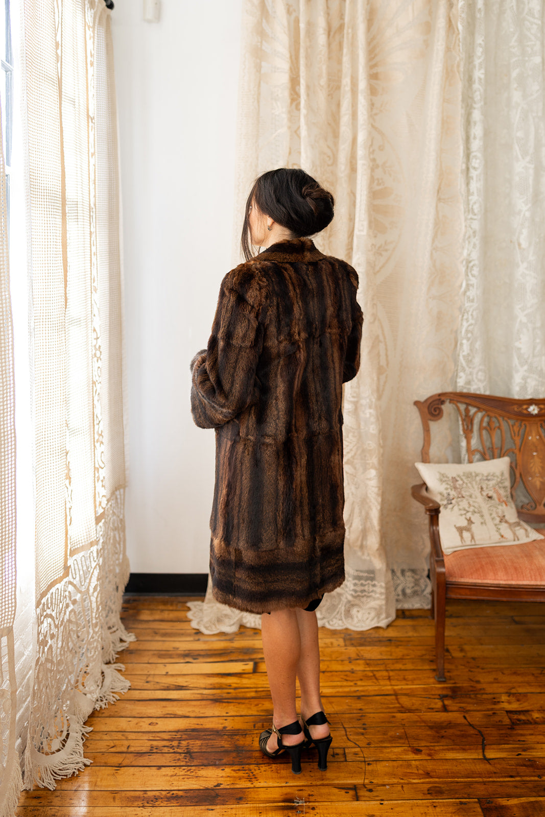 1930s Warm Brown Art Deco Beaver Fur Coat