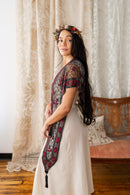 1910s Honeycomb Embellished Tassel Shawl