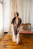 1910s Honeycomb Embellished Tassel Shawl