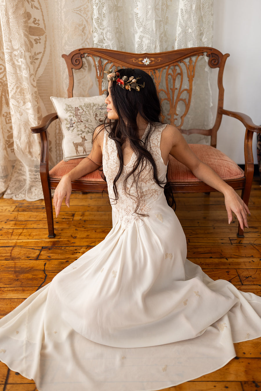 Demetra's Ivory Silk and Lace Bridal Slip