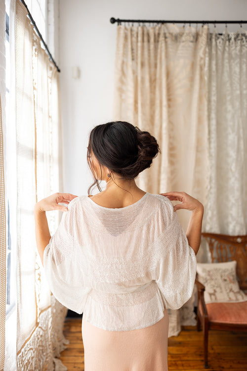 1930s French Couture Beaded Bridal Cape