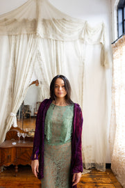 1980s Charles & Patricia Lester Pleated Silk Jacket