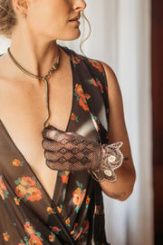 1930s Handmade Cotton Crochet Lace Gloves